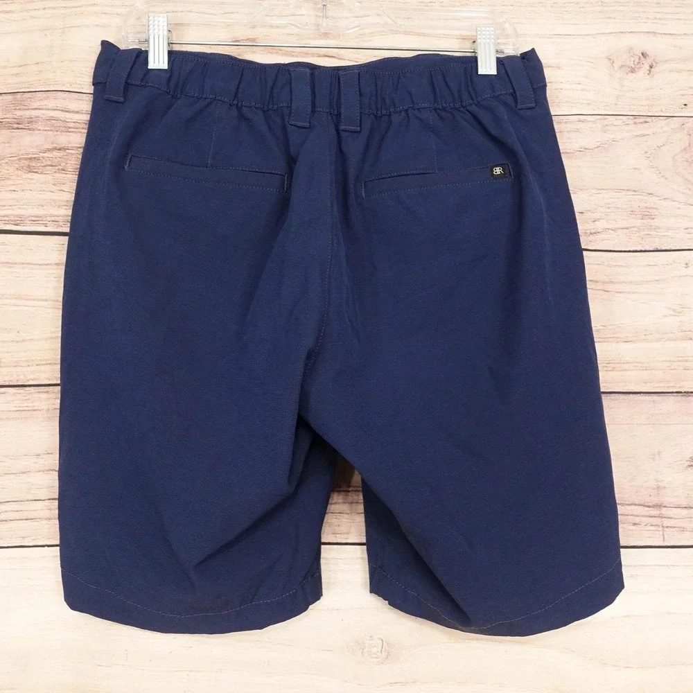 Banana Republic Shorts Mens 32 Blue Chino Stretch 9 Inseam Casual Summer
